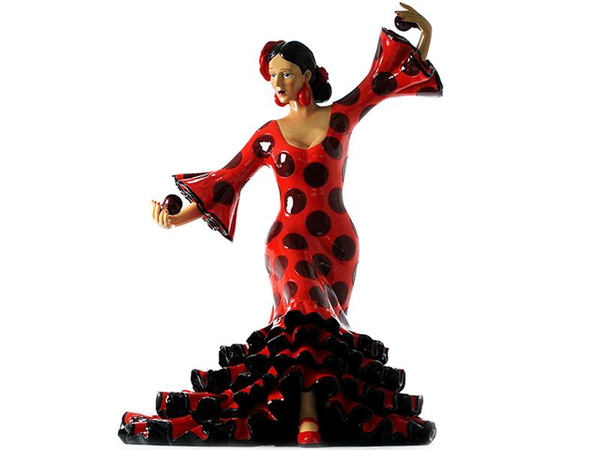 Statue - Danseuse Flamenco Jouant Des Castagnettes - 13 cm